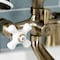 Kingston Brass Deck Mount Clawfoot Tub Faucet with Hand Shower, Antique Brass KS267PXAB - alternate 3